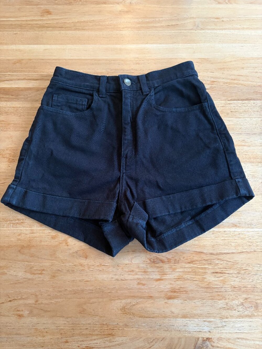 American Apperal Jeans highrise shorts black
